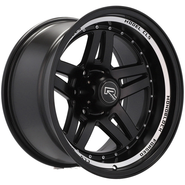 Alu kola pro Offroad BK936 8.5x16 6x139.7 ET-27 110.1 Black Half Matt & Polished Lip | Wheelsup.cz