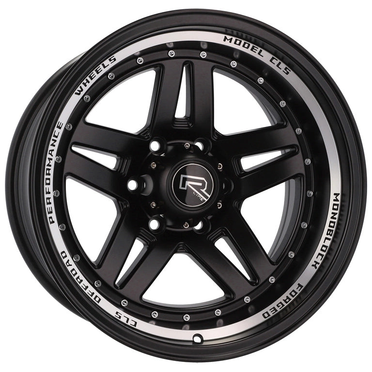 Alu kola pro Offroad BK936 8.5x16 6x139.7 ET-27 110.1 Black Half Matt & Polished Lip | Wheelsup.cz