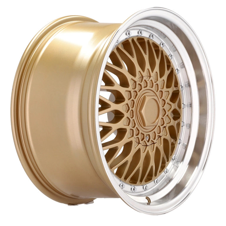 Alu kola Racing Line BY479 9.5x18 5x112 ET35 72.6 Gold & Polished | Wheelsup.cz