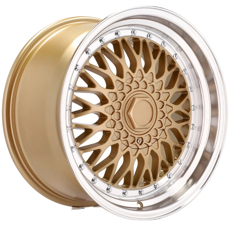 Alu kola Racing Line BY479 9.5x18 5x112 ET35 72.6 Gold & Polished | Wheelsup.cz