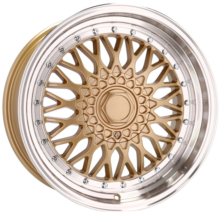 Alu kola Racing Line BY479 8x18 5x112 ET35 72.6 Gold & Polished | Wheelsup.cz