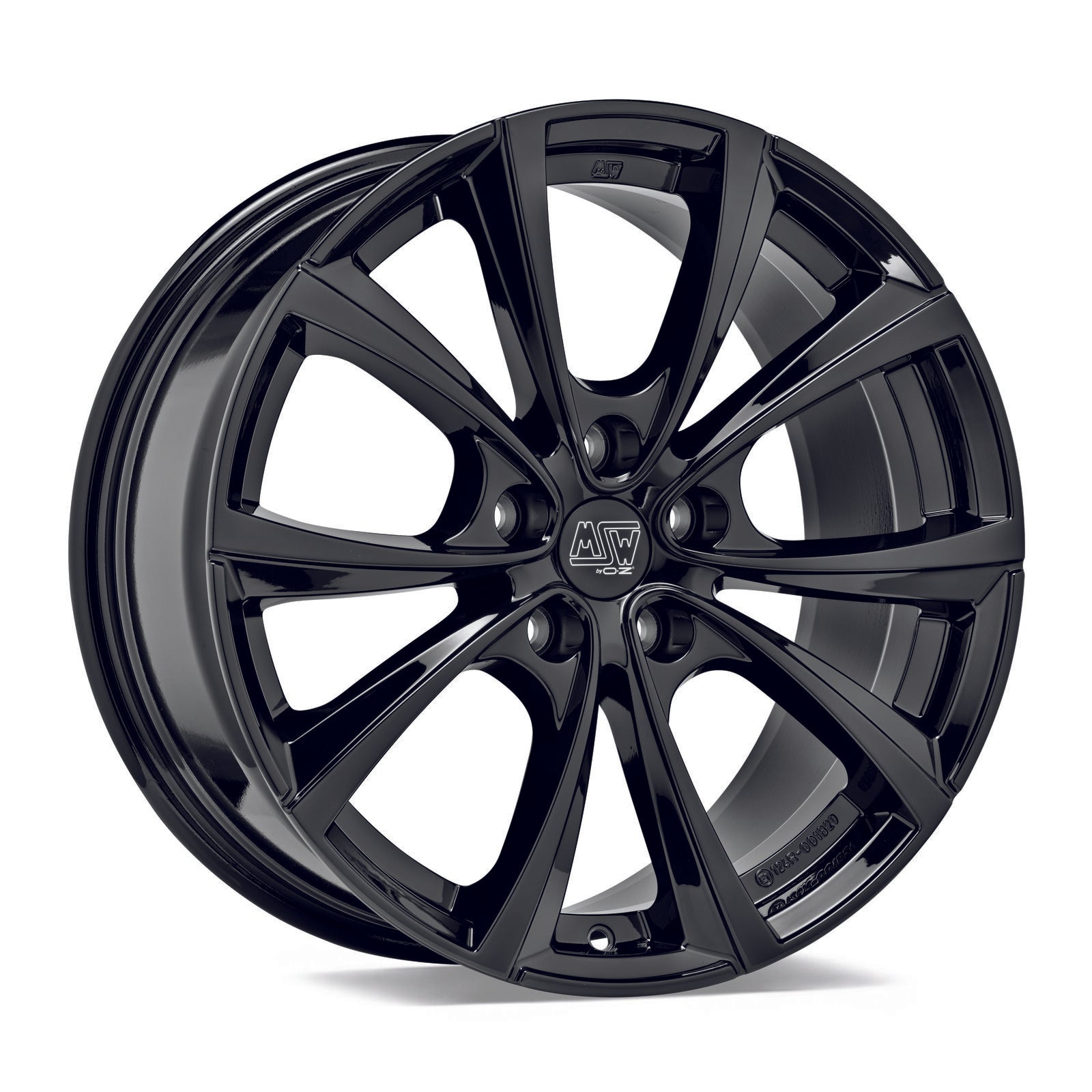 Alu kola MSW 27T 9.5x20 ET45 5x114.3 64,12 Gloss Black WheelsUp