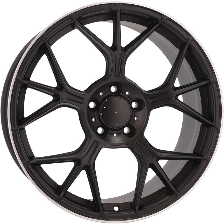Alu kola pro Mercedes FBX120 9.5x19 5x112 ET45 66.6 Black & Polished Lip | Wheelsup.cz