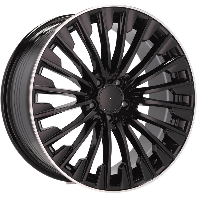 Alu kola pro Mercedes FBX132 8x18 5x112 ET43 66.6 Black & Polished Lip | Wheelsup.cz