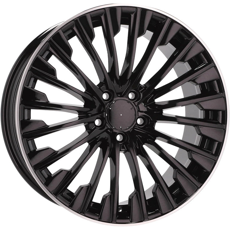 Alu kola pro Mercedes FBX132 8x18 5x112 ET43 66.6 Black & Polished Lip | Wheelsup.cz