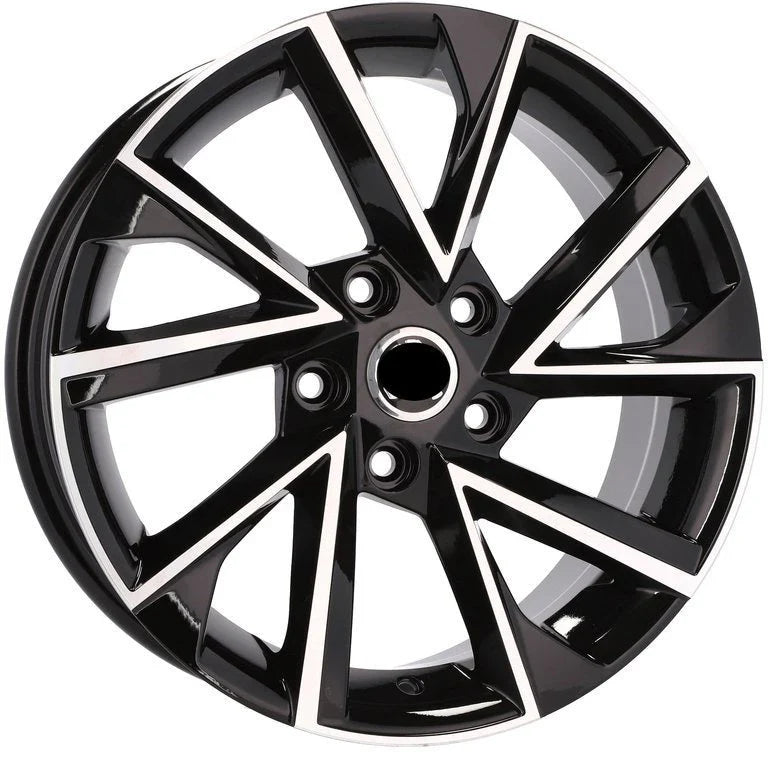 Alu kola pro Škoda FE181 8.5x20 5x112 ET38 57.1 Black Polished | Wheelsup.cz