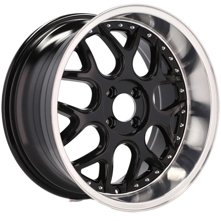 Alu kola pro Smart FR762 7x16 4x100 ET30 60.1 Black & Polished Lip | Wheelsup.cz