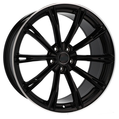 Alu kola pro Audi H5060 9x20 5x112 ET30 66.6 Black & Polished Lip