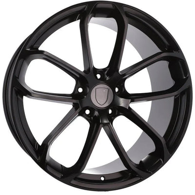 Alu kola pro Porsche H5084 8.5x20 5x130 ET50 71.6 Black Half Matt | Wheelsup.cz