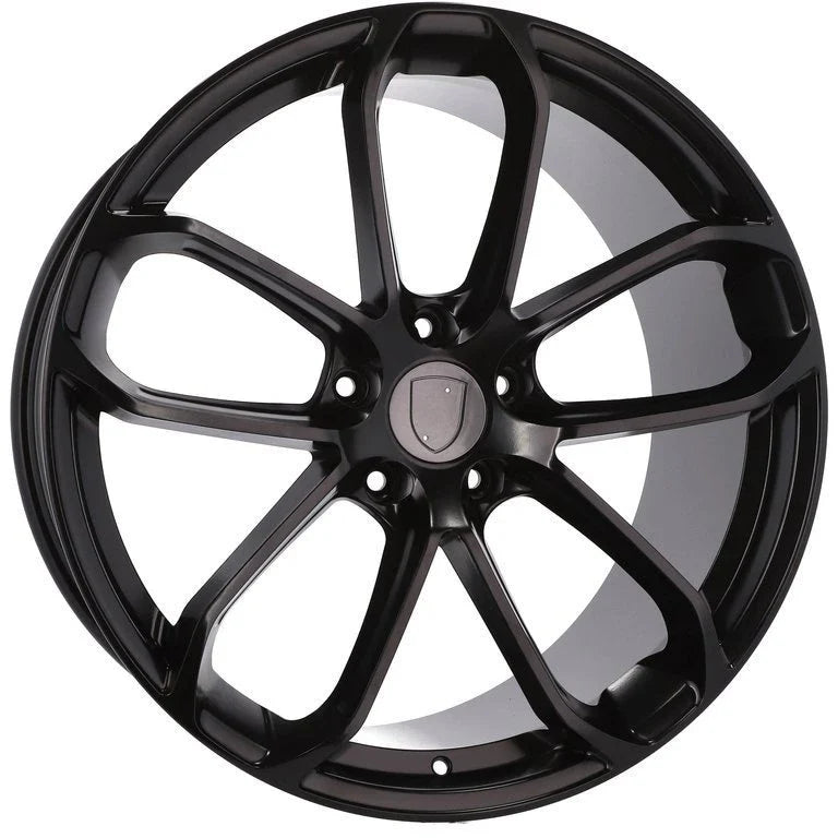 Alu kola pro Porsche H5084 8.5x20 5x130 ET50 71.6 Black Half Matt | Wheelsup.cz