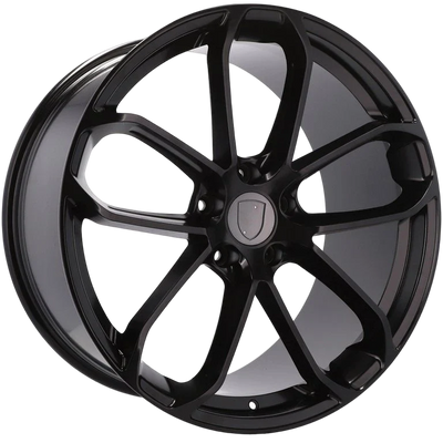 Alu kola pro Porsche H5084 8.5x20 5x130 ET50 71.6 Black Half Matt | Wheelsup.cz