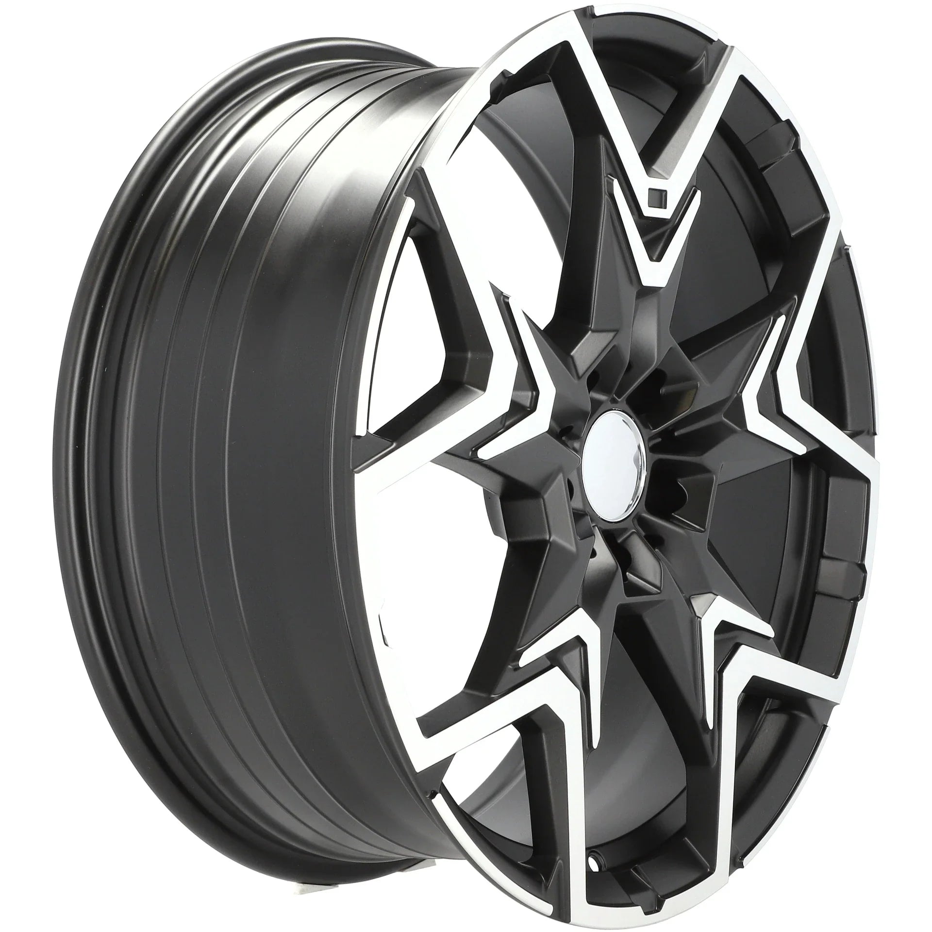 Alu kola pro BMW HF5223 8x20 5x112 ET46 66.6 Black Polished Half Matt | Wheelsup.cz
