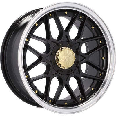Alu kola HAXER HX025 9x18 5x112 ET35 72.6 Black Half Matt & Polished Lip | Wheelsup.cz