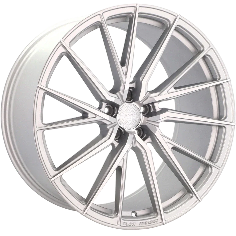 Alu kola HAXER HX06F 8.5x20 5x112 ET35 66.6 Polished Silver Half Matt | Wheelsup.cz