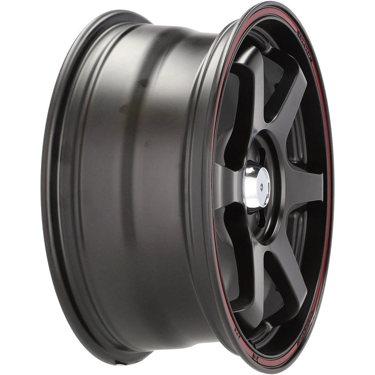 Alu kola Racing Line I6966 7x16 4x100 ET38 73.1 Black Matt & Red Line | Wheelsup.cz