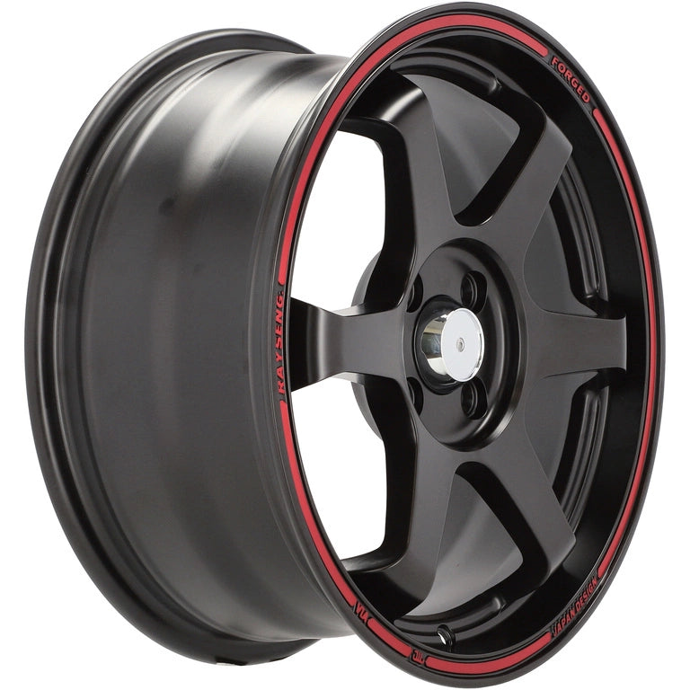 Alu kola Racing Line I6966 7x16 4x100 ET38 73.1 Black Matt & Red Line | Wheelsup.cz