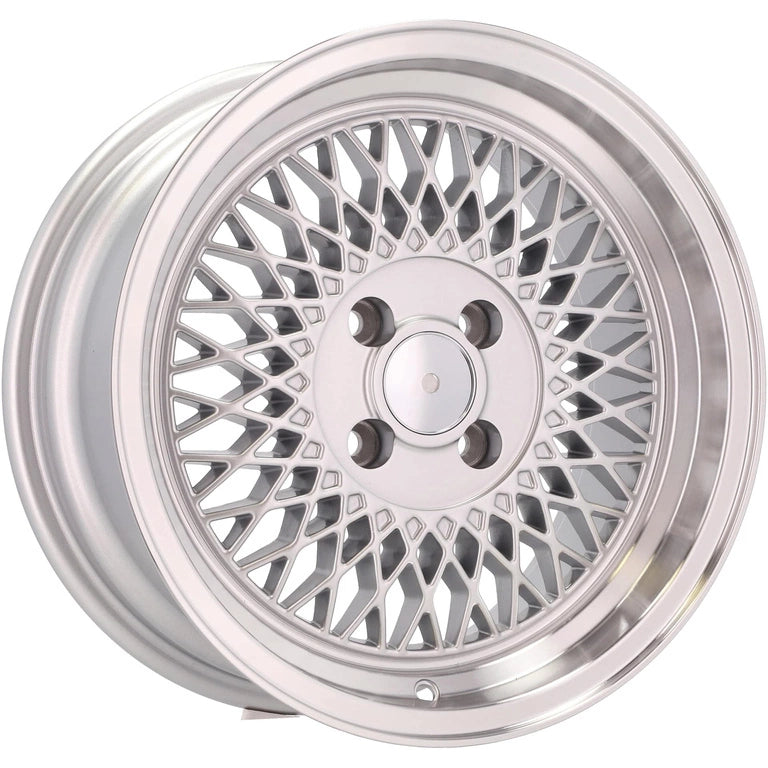 Alu kola Racing Line LU483 7x15 4x100 ET25 73.1 Silver & Polished Lip | Wheelsup.cz