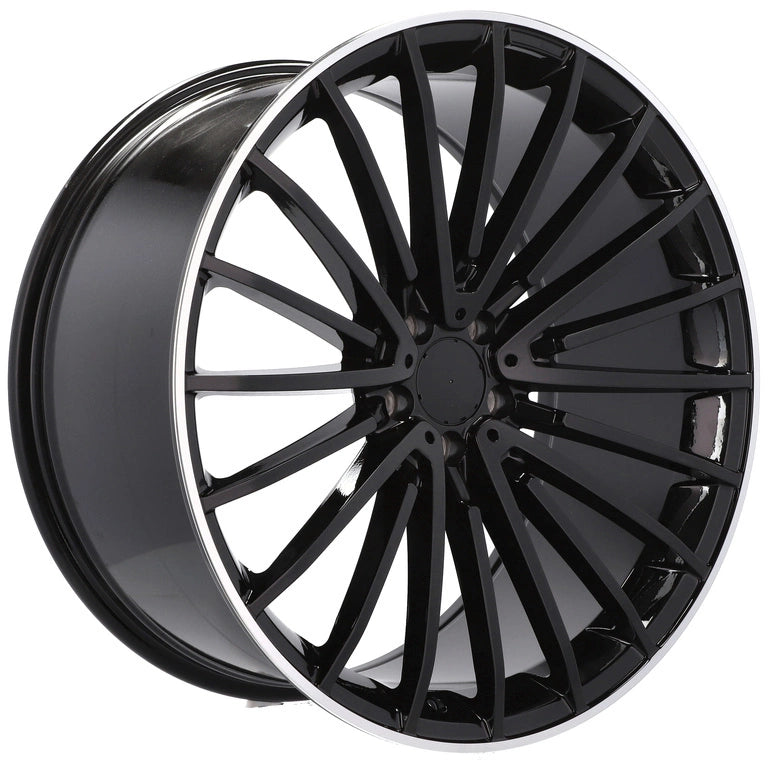 Alu kola pro Mercedes MR532 8.5x19 5x112 ET40 66.6 Black & Polished Lip | Wheelsup.cz