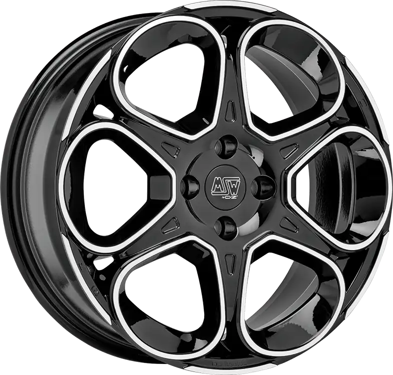 Alu kola MSW 83 7x17 4x108 ET32 Gloss Black Full Polished