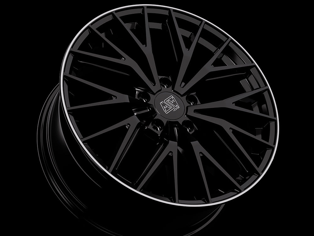 Alu kola MSW 44 9x20 5x130 ET50 Gloss Black+Diamond Lip