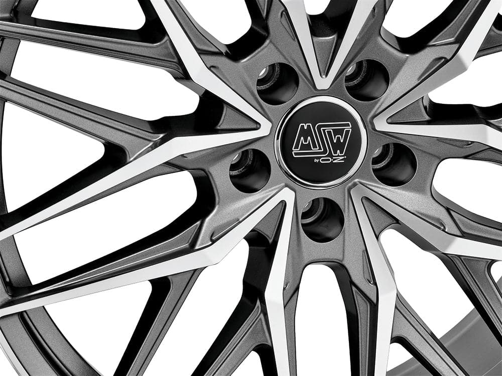 Alu kola MSW 50 9x22 5x108 ET43 Matt Gun Metal Full Polished (Mgmfp)-Alu kola-WheelsUp