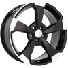 Alu kola pro Audi XE351 8x18 5x112 ET40 66.6 Black Polished