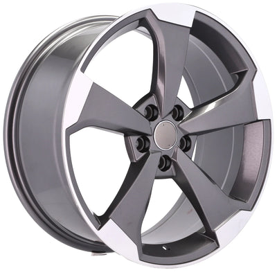 Alu kola pro Audi XE351 7.5x17 5x112 ET40 66.6 Grey Polished Half Matt | Wheelsup.cz