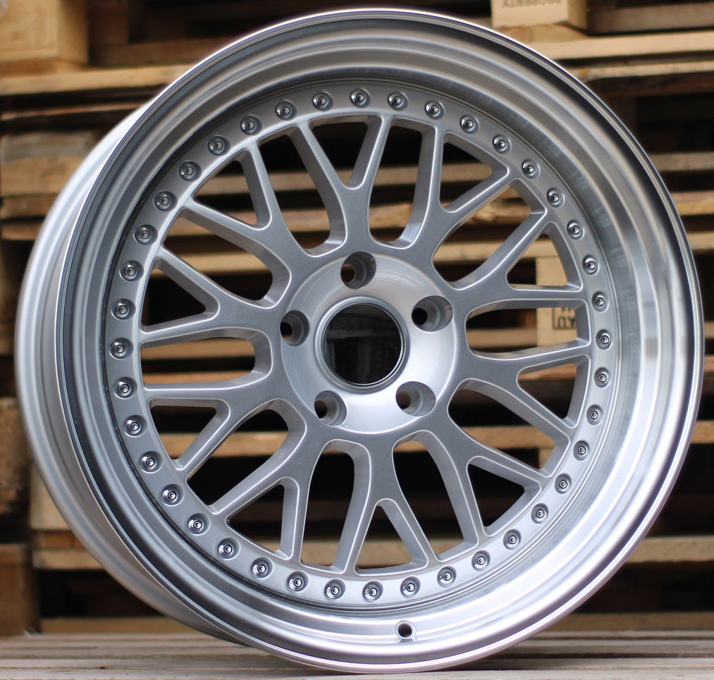 Alu kola Racing Line XFE55 11x19 5x120 ET25 Silver & Polished Lip BMW