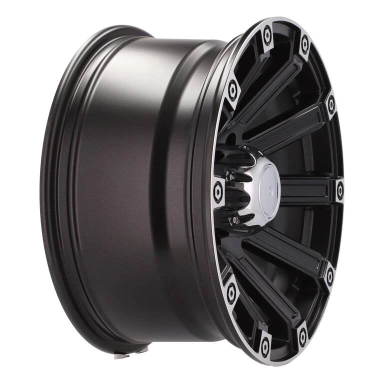 Alu kola pro Offroad Y0210 8.5x17 6x139.7 ET0 110.1 Black Half Matt & Polished Lip | Wheelsup.cz