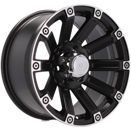 Alu kola pro Offroad Y0210 8.5x17 6x139.7 ET0 110.1 Black Half Matt & Polished Lip
