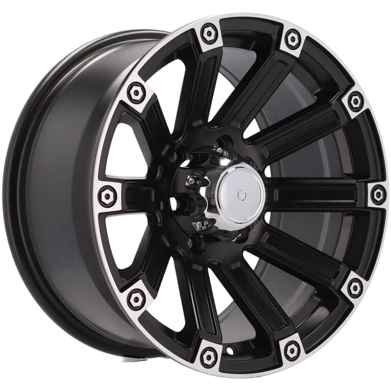 Alu kola pro Offroad Y0210 8.5x17 6x139.7 ET0 110.1 Black Half Matt & Polished Lip | Wheelsup.cz