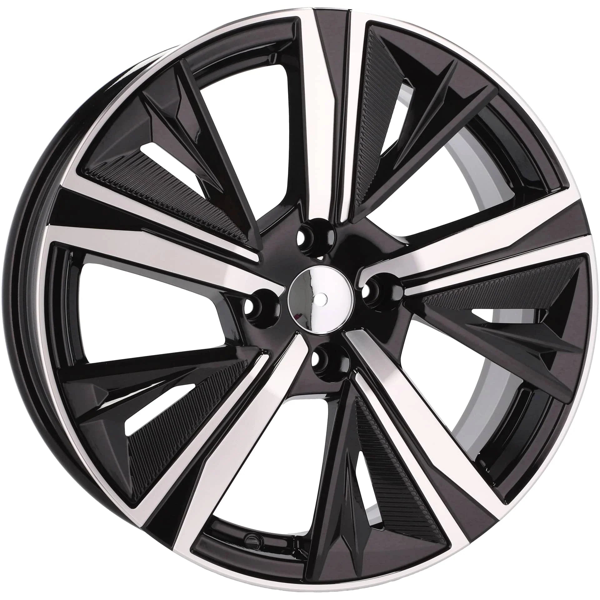 Alu kola pro Peugeot Y1187 7.5x17 5x108 ET44 65.1 Black Polished | Wheelsup.cz