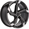 Alu kola pro Audi Y1201 9.5x22 5x112 ET36 66.6 Black Polished Half Matt