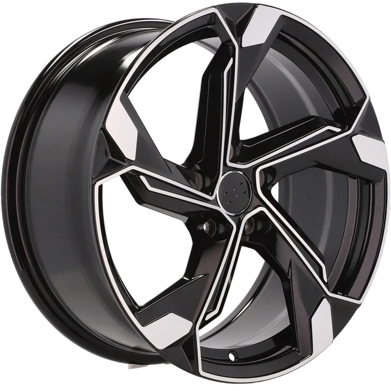 Alu kola pro Audi Y1201 9.5x22 5x112 ET36 66.6 Black Polished Half Matt | Wheelsup.cz