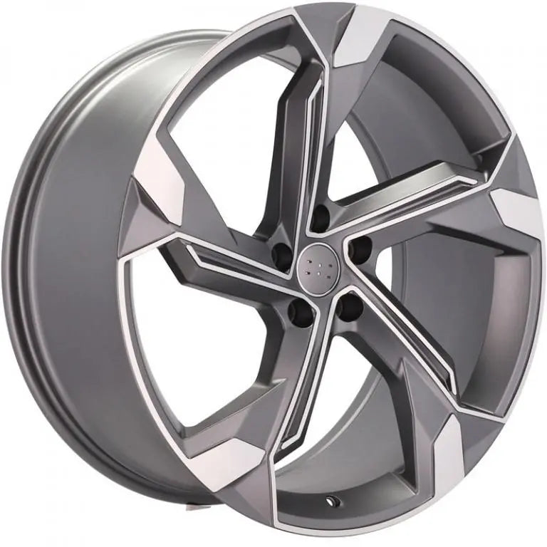 Alu kola pro Audi Y1201 9.5x22 5x112 ET36 66.6 Grey Polished | Wheelsup.cz