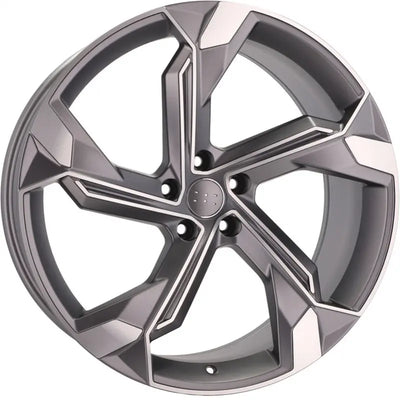 Alu kola pro Audi Y1201 9.5x22 5x112 ET36 66.6 Grey Polished | Wheelsup.cz