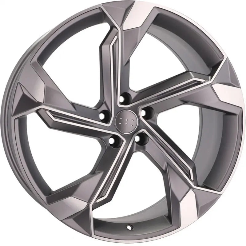 Alu kola pro Audi Y1201 9.5x22 5x112 ET36 66.6 Grey Polished | Wheelsup.cz