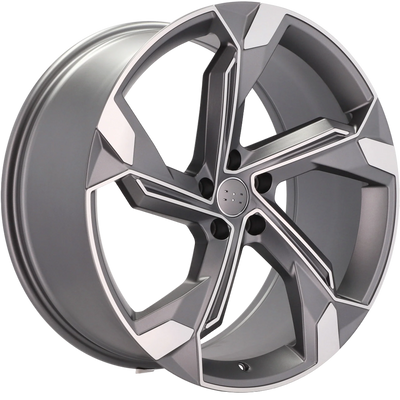 Alu kola pro Audi Y1201 9.5x22 5x112 ET36 66.6 Grey Polished | Wheelsup.cz