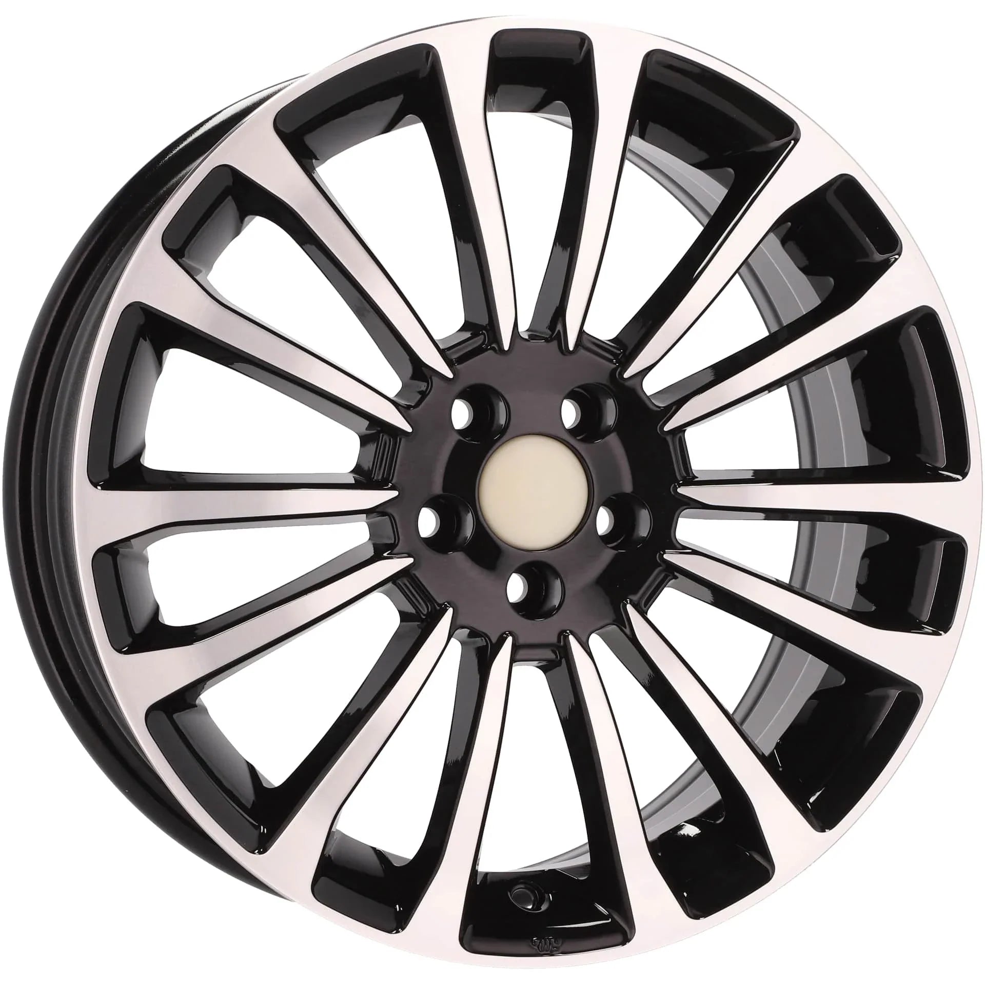Alu kola pro Fiat Y1204 7x17 5x98 ET41 58.1 Black Polished | Wheelsup.cz