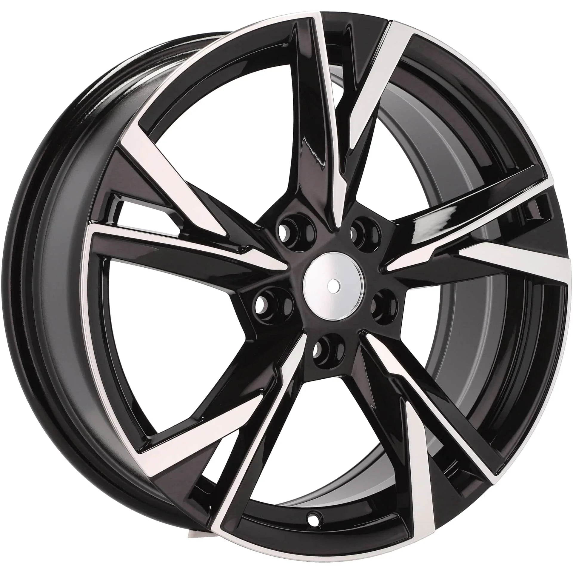 Alu kola pro Škoda Y1241 7.5x18 5x112 ET48 57.1 Black Polished | Wheelsup.cz