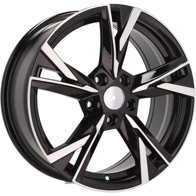 Alu kola pro Škoda Y1241 6.5x16 5x112 ET46 57.1 Black Polished | Wheelsup.cz