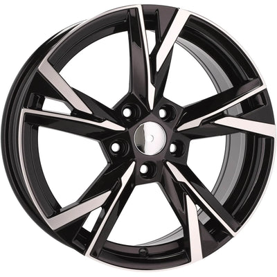Alu kola pro Škoda Y1241 6.5x16 5x112 ET46 57.1 Black Polished | Wheelsup.cz