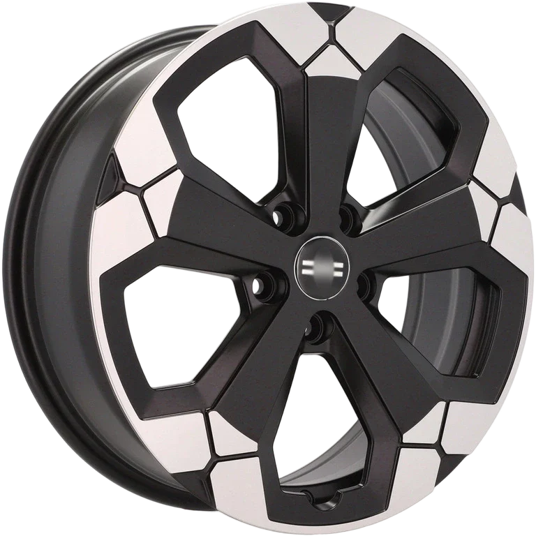 Alu kola pro Dacia Y1274 6.5x18 5x114.3 ET45 66.1 Black Partial Polished Half Matt | Wheelsup.cz