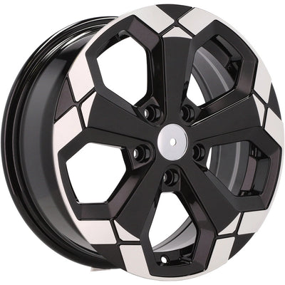 Alu kola pro Dacia Y1274 6.5x16 5x114.3 ET45 66.1 Black Partial Polished