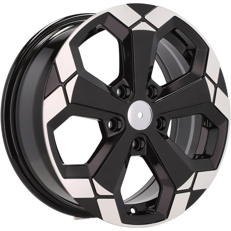 Alu kola pro Dacia Y1274 6.5x16 5x114.3 ET45 66.1 Black Partial Polished