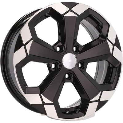 Alu kola pro Dacia Y1274 6.5x16 5x114.3 ET45 66.1 Black Partial Polished | Wheelsup.cz