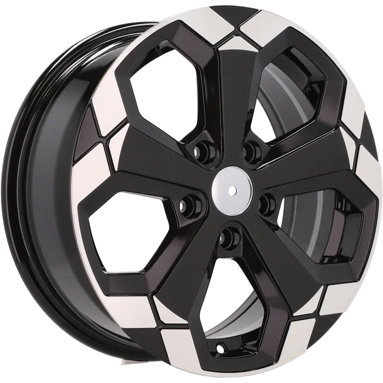 Alu kola pro Dacia Y1274 6.5x16 5x114.3 ET45 66.1 Black Partial Polished | Wheelsup.cz