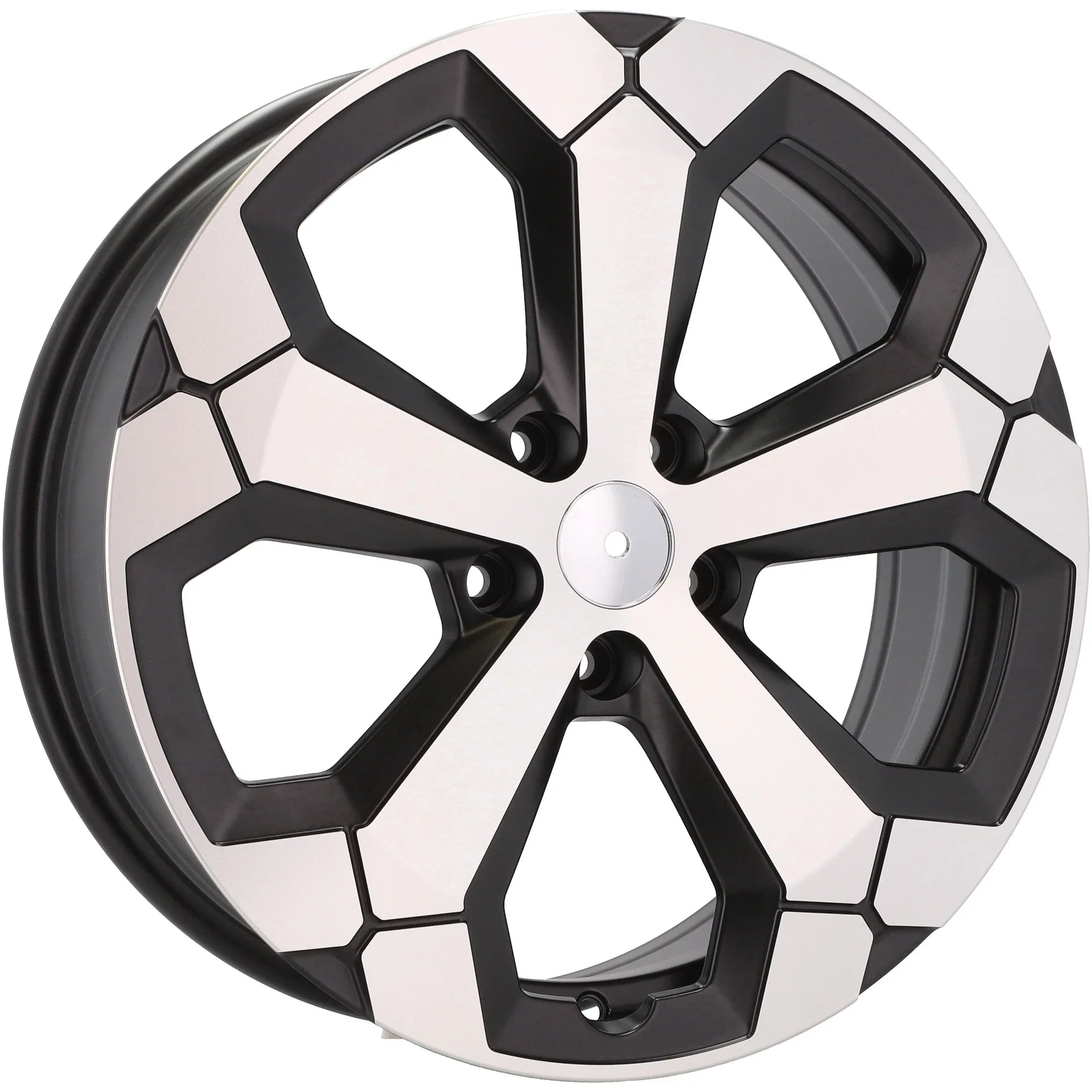 Alu kola pro Dacia Y1274 6.5x17 5x114.3 ET32 Black Polished Half Matt | Wheelsup.cz