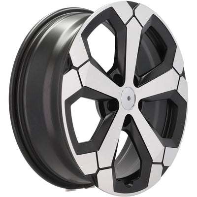 Alu kola pro Dacia Y1274 6.5x17 5x114.3 ET32 Black Polished Half Matt | Wheelsup.cz
