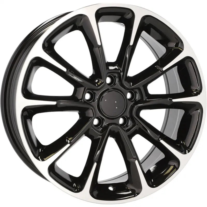 Alu kola pro Fiat Y1281 7x17 5x110 ET40 65.1 Black Polished | Wheelsup.cz